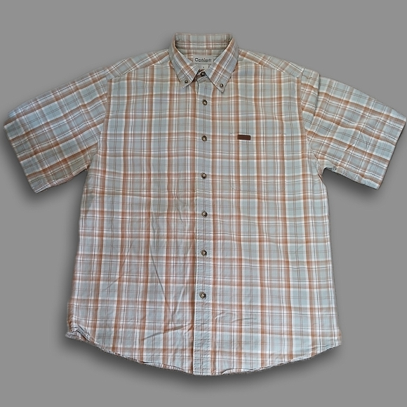 Carhartt Other - Carhartt Casual Button Down Short Sleeve Shirt Men's Size Large